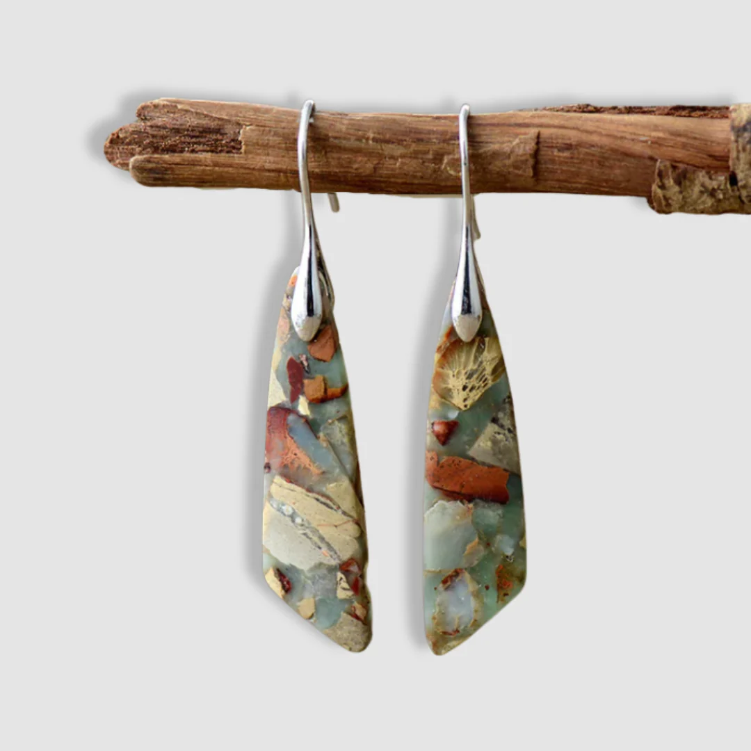 Piedra | Pendientes vintage con piedra natural