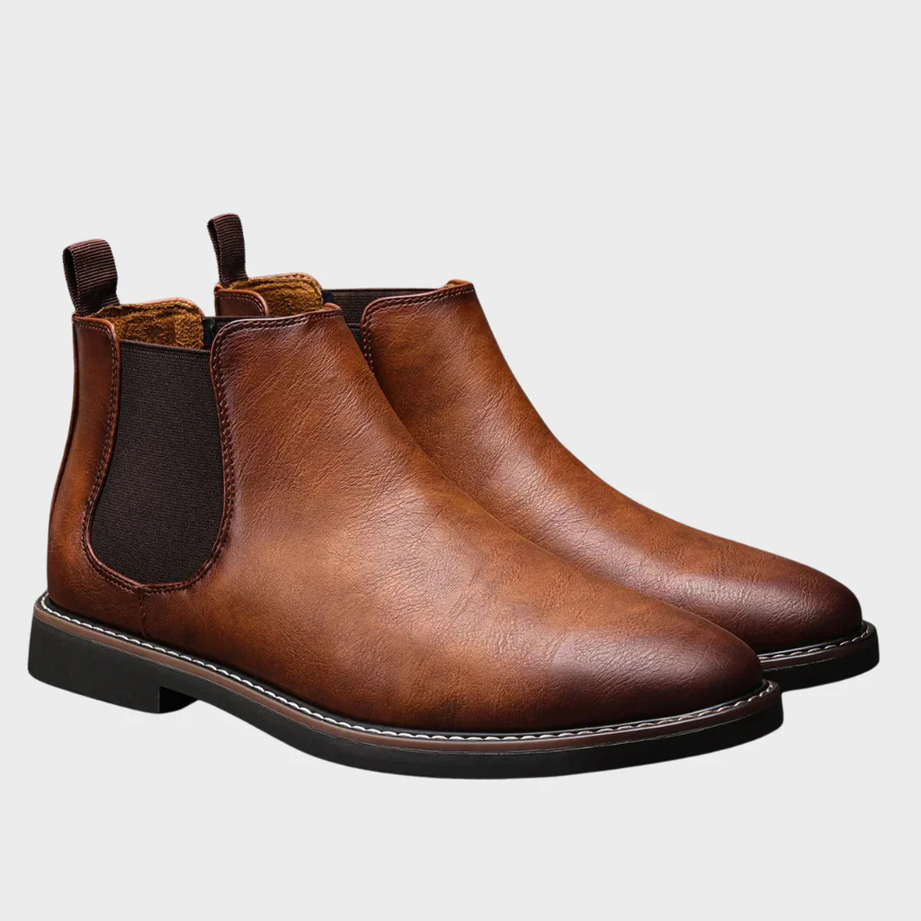 Clásico | Botín Chelsea de cuero para hombre