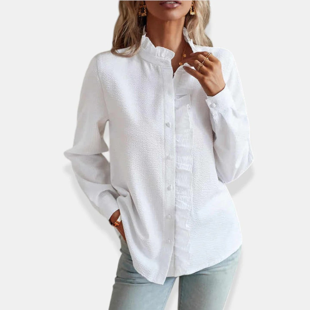 Alice | Camisa de manga larga con pliegues elegantes